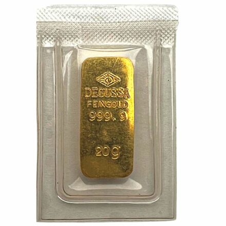 Degussa Vintage 20 gram Gold Bar