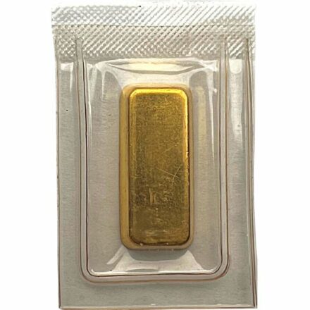 Degussa Vintage 20 gram Gold Bar - Reverse