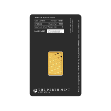 Perth Mint 5 gram Gold Bar