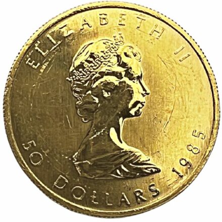 Scruffy 1 oz Canadian Gold Maple Leaf Coin - Reverse