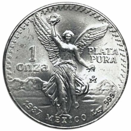 1987 1 oz Mexican Silver Libertad Coin