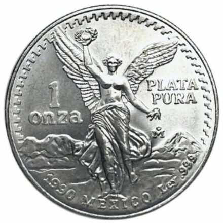 1990 1 oz Mexican Silver Libertad Coin
