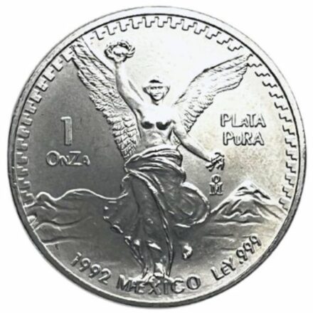 1992 1 oz Mexican Silver Libertad Coin