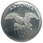 2008 Andorra 1 oz Silver Diner Commemorative Round