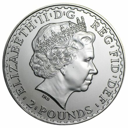 2010 British 1 oz SIlver Britannia Coin Obverse
