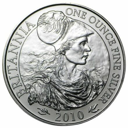 2010 British 1 oz SIlver Britannia Coin Reverse