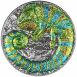 2023 2 oz Niue Chameleon High-Relief Silver Coin Reverse