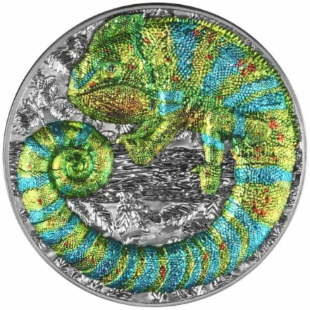 2023 2 oz Niue Chameleon High-Relief Silver Coin Reverse