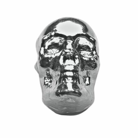 Hero Bullion 5 oz Poured Silver Skull - Relief