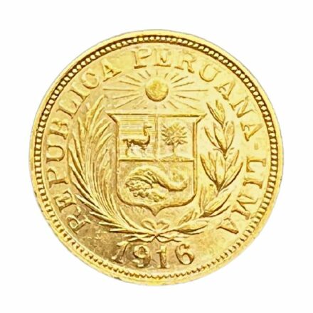 Peru 1 Libra Gold Coin - Reverse