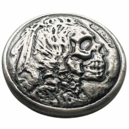 Skull Indian 2.5 oz Hand-Poured Silver Round