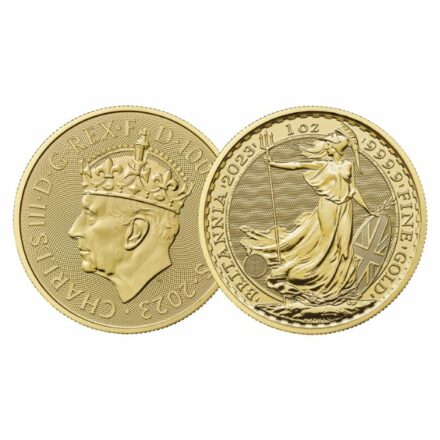 2023 1 oz British Coronation Britannia Gold Coin Obverse and Reverse