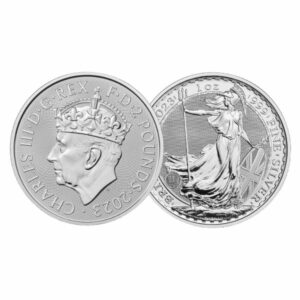 2023 1 oz British Coronation Britannia Silver Coin Obverse and Reverse