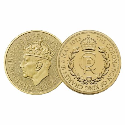 2023 1 oz King Charles Royal Cypher Gold Coin Obverse and Reverse