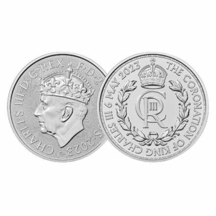 2023 1 oz King Charles Royal Cypher Silver Coin Obverse and Reverse