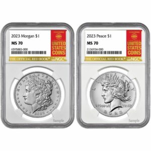 2023 Morgan & Peace Silver Dollar Set NGC MS70