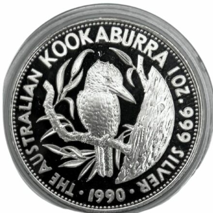 1990 Proof Australia 1 oz Silver Kookaburra Coin