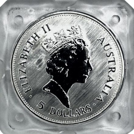 1990 Australia 1 oz Silver Kookaburra Coin - Reverse