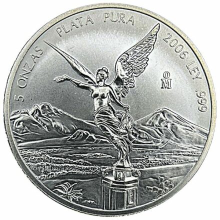 2006 5 oz Mexican Silver Libertad Coin