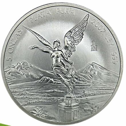 2007 5 oz Mexican Silver Libertad Coin