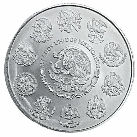 2019 2 oz Mexican Silver Libertad Coin - Reverse