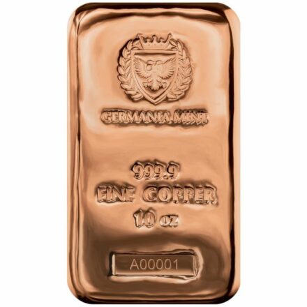 Germania Mint 10 oz Cast Copper Bar