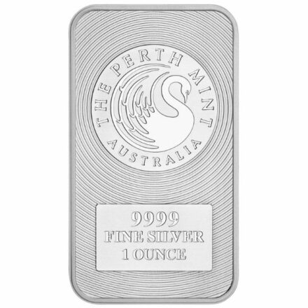 Perth Mint 1 oz Australian Kangaroo Silver Bar Front
