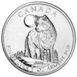 2011 1 oz Canadian Wolf Silver Coin Obverse