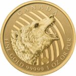 2016 1 oz Canadian Gold Roaring Grizzly Coin