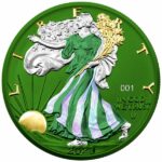 2023 American Silver Eagle - Space Metals IV Green Obverse