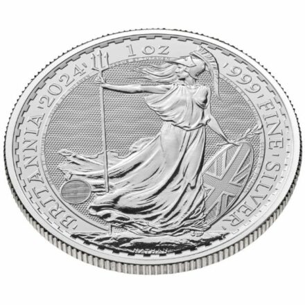 2024 1 oz British Silver Britannia Coin Angle