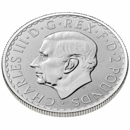 2024 1 oz British Silver Britannia Coin Effigy Angle