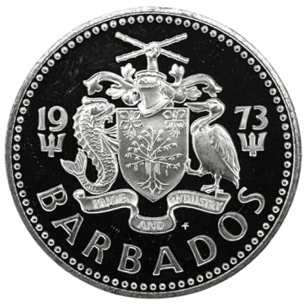 Barbados $10 Silver Neptune Coin - Various Years Reverse