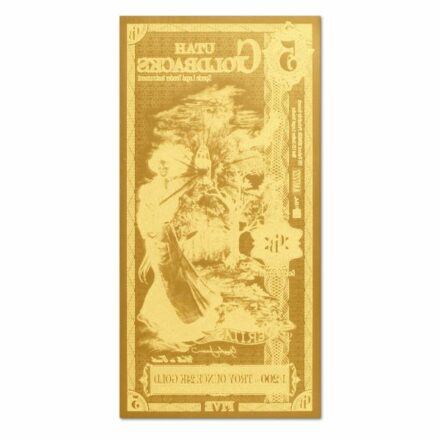5 Utah Goldback Aurum Gold Note Reverse