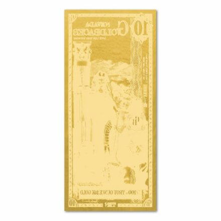 10 Nevada Goldback Aurum Gold Note Reverse