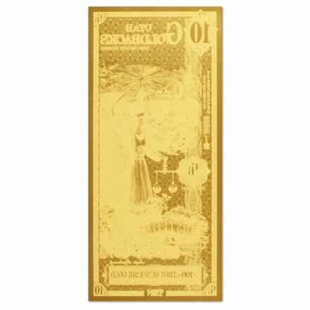 10 Utah Goldback Aurum Gold Note Reverse