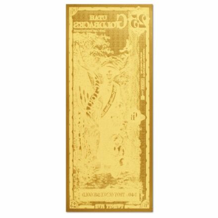 25 Utah Goldback Aurum Gold Note Reverse