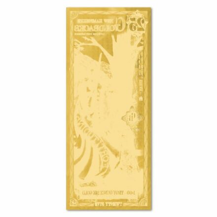 25 New Hampshire Goldback Aurum Gold Note Reverse