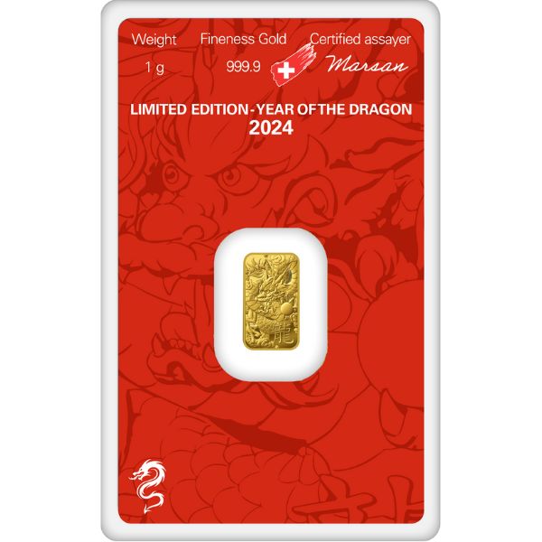 2024 Argor-Heraeus Dragon 1 gram Gold Bar