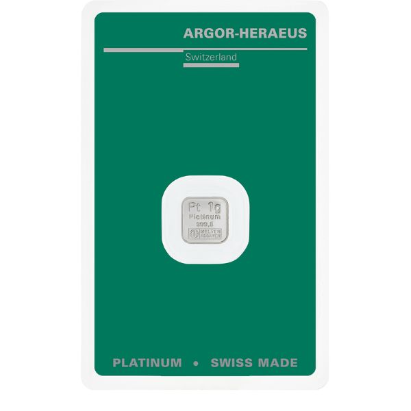 Argor-Heraeus 1 gram Platinum Bar