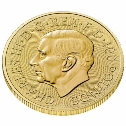 2024 1 oz Tudor Beasts Seymour Unicorn Gold Coin Effigy Angle