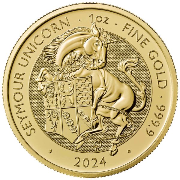 2024 1 oz Tudor Beasts Seymour Unicorn Gold Coin