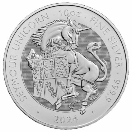 2024 10 oz Tudor Beasts Seymour Unicorn Silver