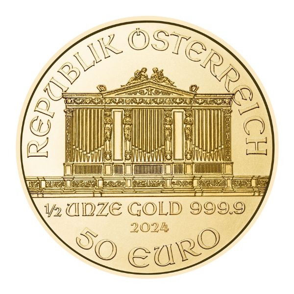 2024 1/2 oz Austria Gold Philharmonic Coin Date