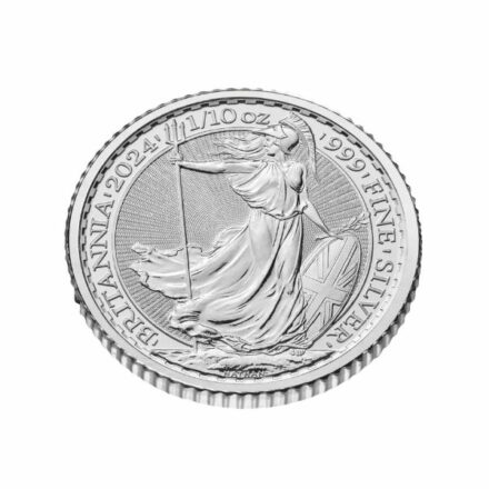 2024 British 1/10 oz Silver Britannia Coin Angle