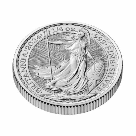 2024 British 1/4 oz Silver Britannia Coin Angle