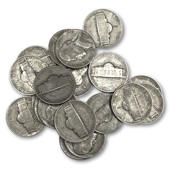 35% Silver Wartime Nickels | $1 Face Value