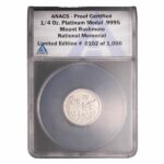 1/4 oz Platinum Mount Rushmore Memorial Medallion