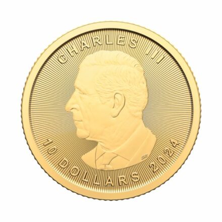 2024 1/4 oz Canadian Gold Maple Leaf Coin Effigy