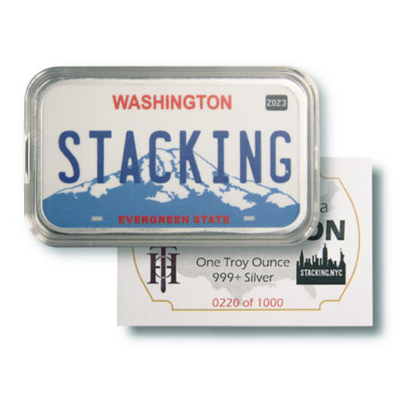 Washington Stacking Across America 1 oz Silver Bar